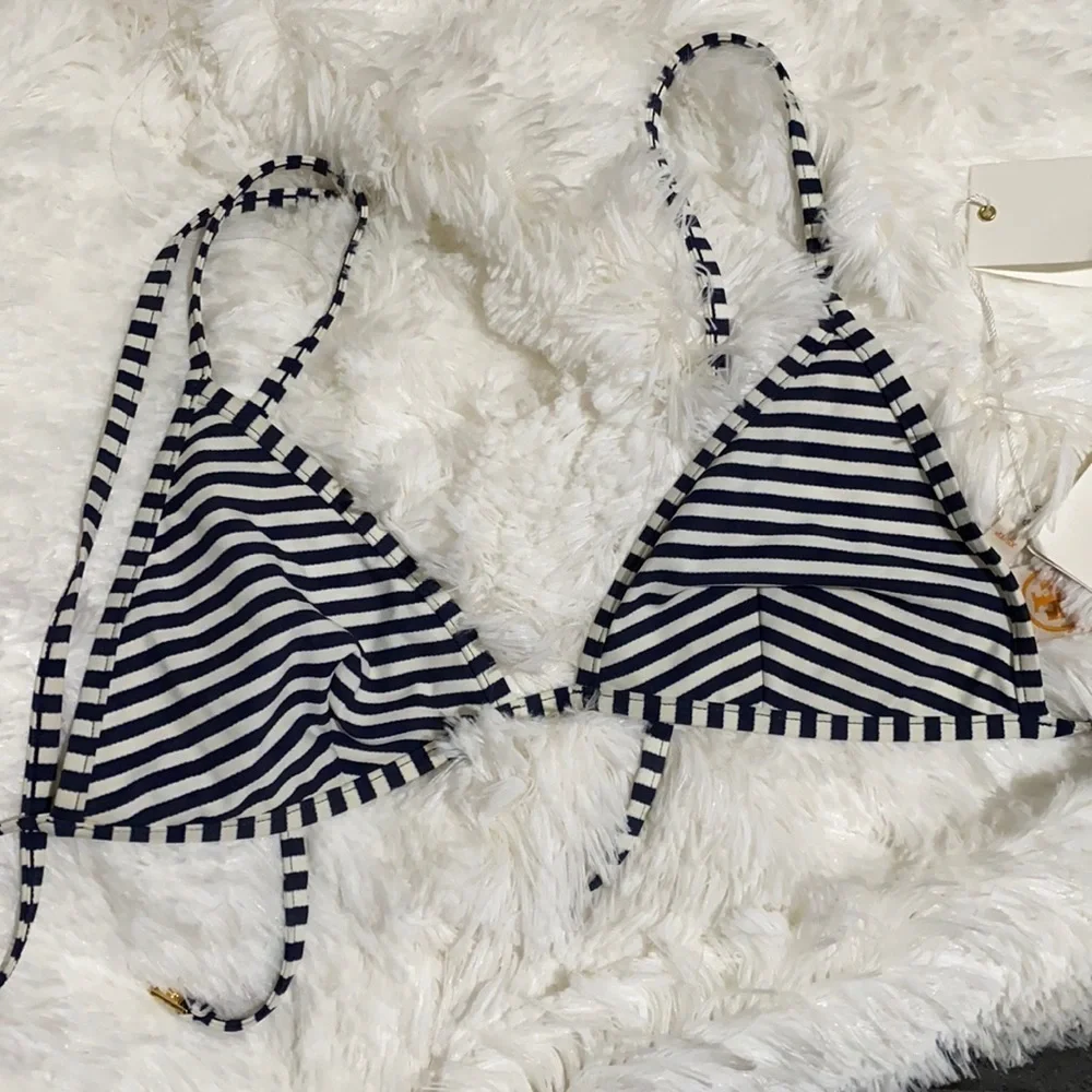 Tory Burch Clemente Top, Stripped Bikini Top